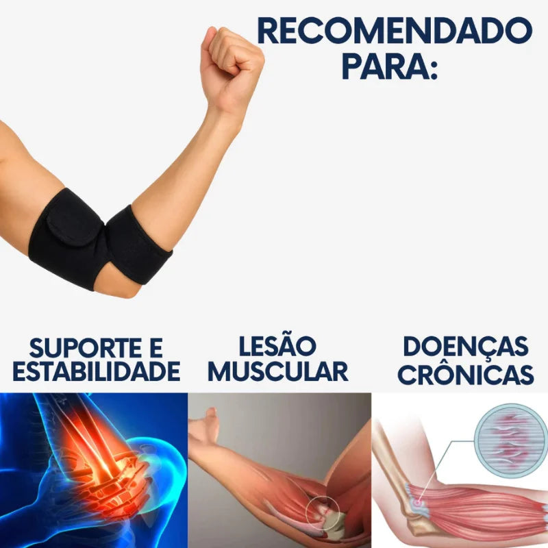 Cotoveleira Ortopédica Alívio para Tendinite e Esportes FlexPain