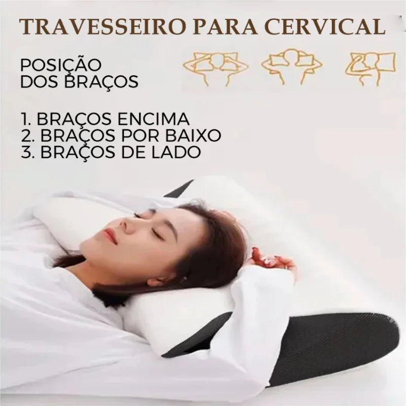 Travesseiro Ortopédico Alivio Cervical e Pescoço NuvemRelax
