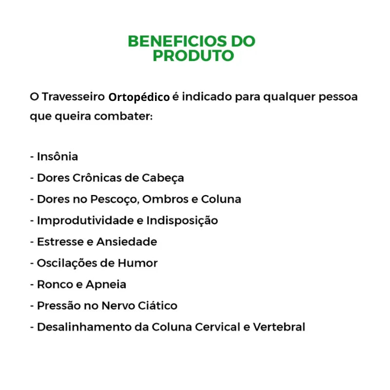Travesseiro Ortopédico para Alívio Cervical OrthoSono