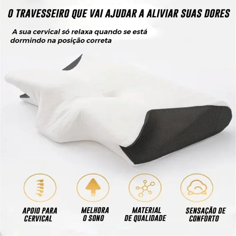 Travesseiro Ortopédico Alivio Cervical e Pescoço NuvemRelax