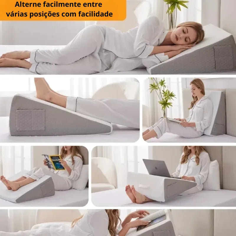 Travesseiro Ortopédico Triagular Pós Operatorio e Repouso Tri-knit