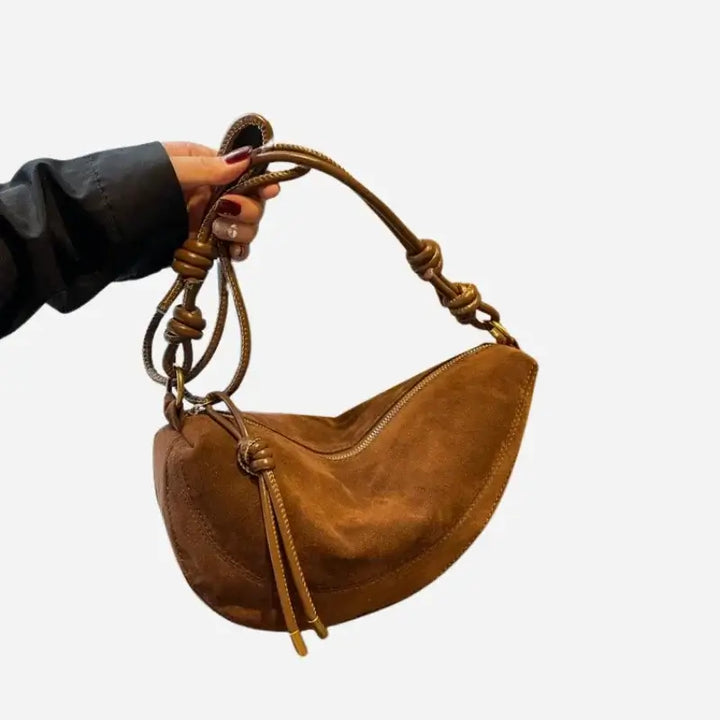 Bolsa-Feminina-Trasnsversal-Hobo-Aurora-Marrom-Alça-ajustavel-bolsa-hobo-pequena-bolsa-hobo-bolsa-hobo-couro