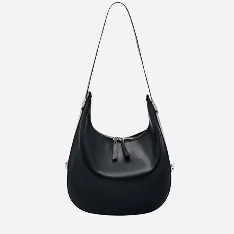 Bolsa-Feminina-de-Couro-Hobo-Denise-Preto-Frente-Completo-bolsa-hobo-pequena-bolsa-hobo-preta-bolsa-hobo-couro-bolsa-hobo-grande-bolsa-hobo-schutz