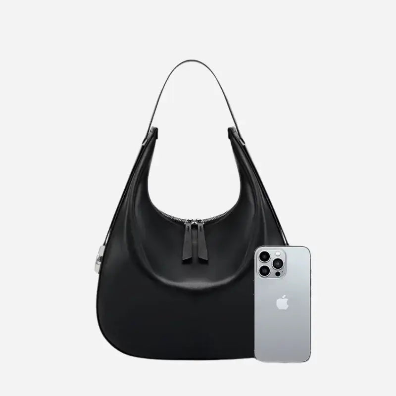 Bolsa-Feminina-de-Couro-Hobo-Denise-Preto-Frontal-bolsa-hobo-pequena-bolsa-hobo-preta-bolsa-hobo-couro-bolsa-hobo-grande-bolsa-hobo-schutz