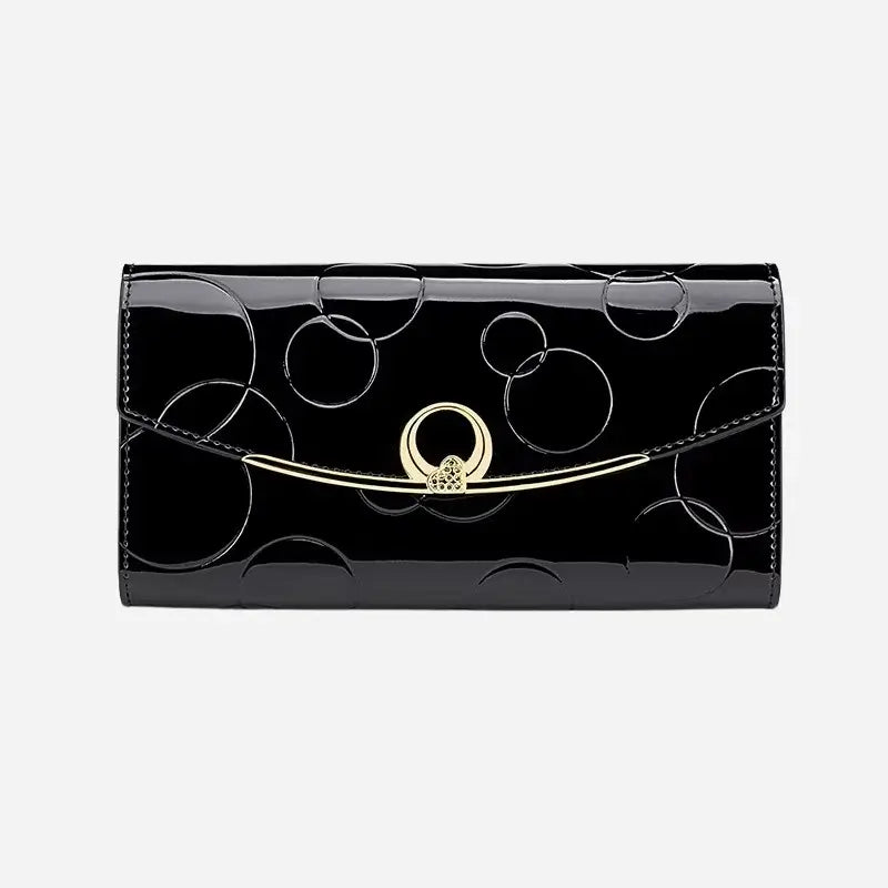 Carteira-de-Mão-em-Couro-Vivienne-Preta-com-Design-Elegante-e-Atemporal