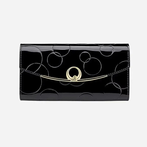 Carteira-de-Mão-em-Couro-Vivienne-Preta-com-Design-Elegante-e-Atemporal