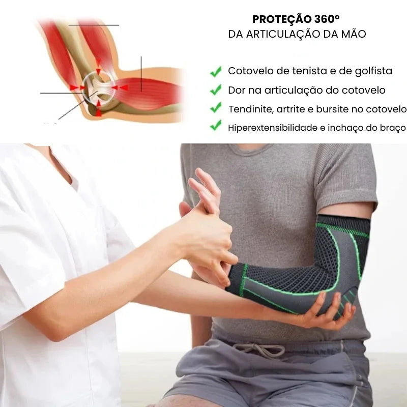 Cotoveleira Ortopédica para Tendinite com Pressão Direcionada PowerGrip