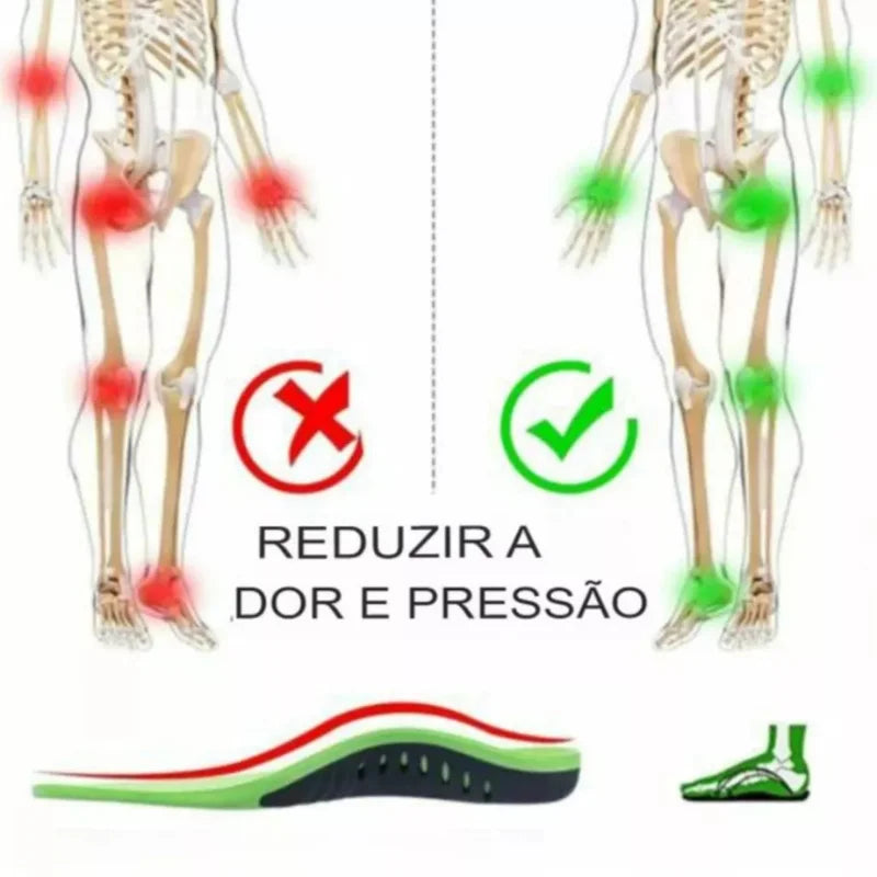 Palmilha Ortopédica Dor na Fascite Plantar BioWalk