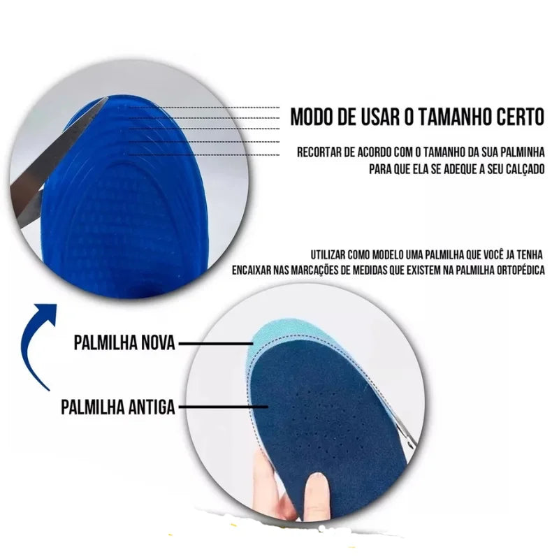 Palmilha Ortopédica para joanetes e Calcanhar ShockGuard