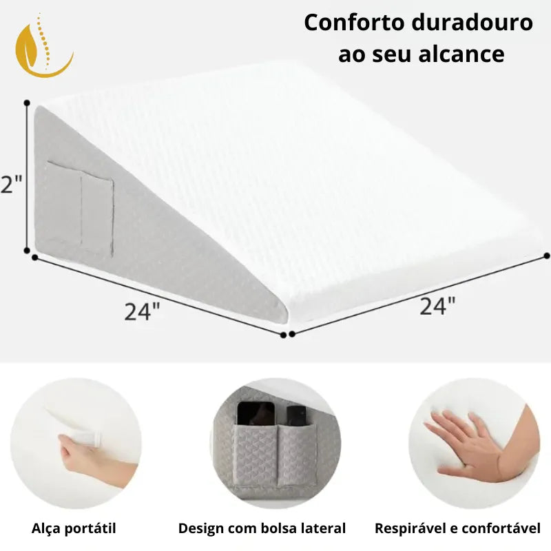 Travesseiro Ortopédico Triagular Pós Operatorio e Repouso Tri-knit