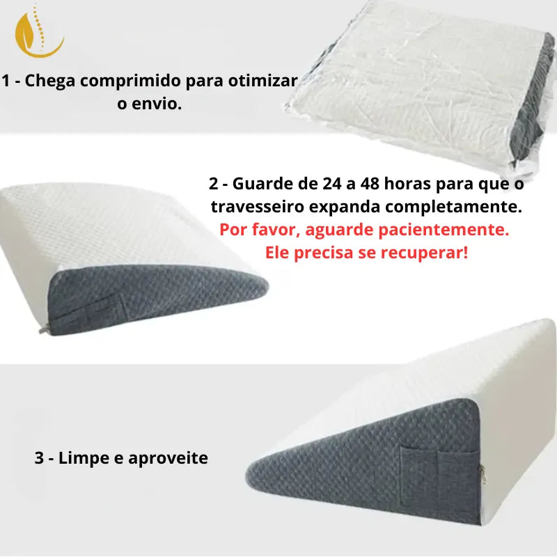 Travesseiro Ortopédico Triagular Pós Operatorio e Repouso Tri-knit